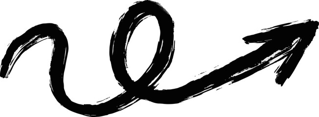 Hand drawn bold arrow pointing right