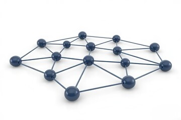 Obraz premium network diagram, digital threat matrix element, isolated on white background