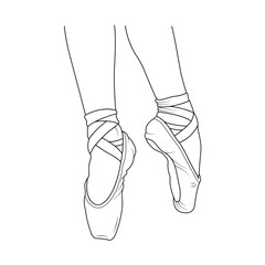 ballet shoes vector