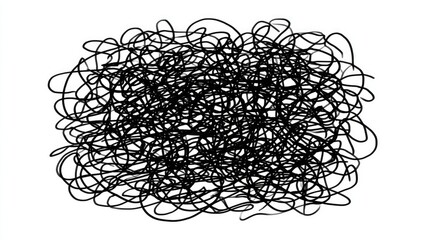 Abstract chaotic tangle of lines