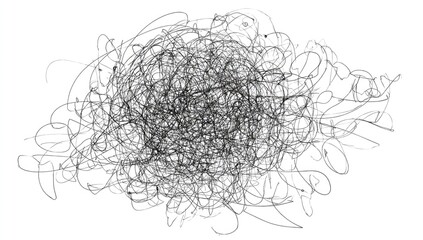 Abstract chaotic tangled lines