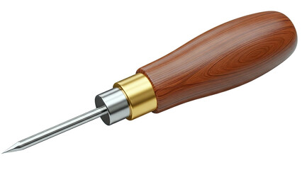 Awl with Wood Handle and Metal Ferrule