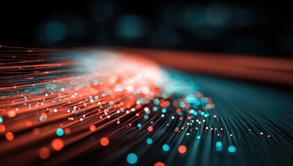 Abstract fiber optic lightscape