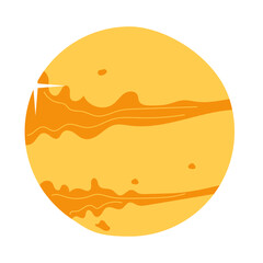 Yellow Gas Giant Planet