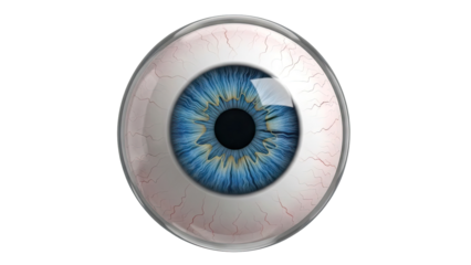 Detailed Blue Iris and Pupil of Human Eye