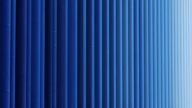 Vertical blue corrugated metal sheet