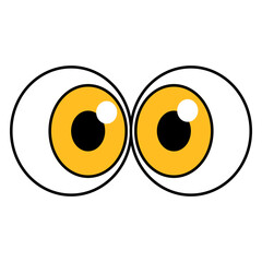 Big Yellow Cartoon Eyes
