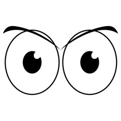 Angry Cartoon Eyes Illustration