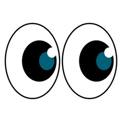 Cartoon eyes looking right