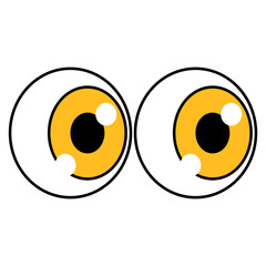 Cartoon Yellow Eyes Vector
