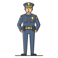 Obraz premium police, labor day, festival, vector, transparent background, person, men, uniform, worker, safety, policeman, protection, security, occupation