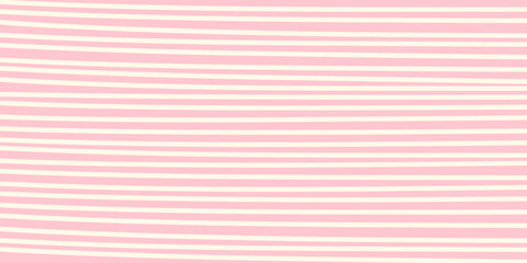 Simple vector pink cream stripe pattern with abstract, horizontal lines, retro, art, design for decoration, Summer Travel Themed Design, Fabric Textile, Kitchen Decor bg. © Екатерина Тарасова