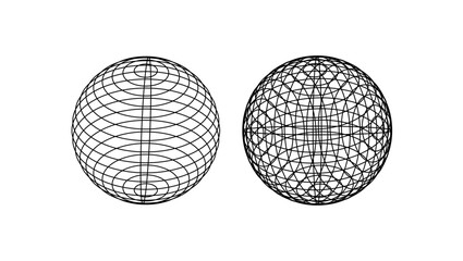 sphere symbol, black isolated silhouette