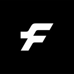 Fototapeta premium Modern italic letter F or T logo design with a dynamic geometric style. Professional minimalist monogram for automotive, sports, and tech brands. High-quality vector icon for corporate identity.