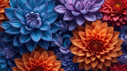 Vibrant dahlia bouquet