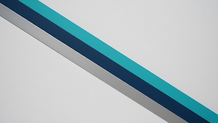 Diagonal Layered Stripes in Teal Navy and Silver 