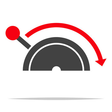 Lever switch icon transparent vector isolated illustration