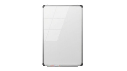 Isolated dry erase board for office or classroom, blank presentation board, message center