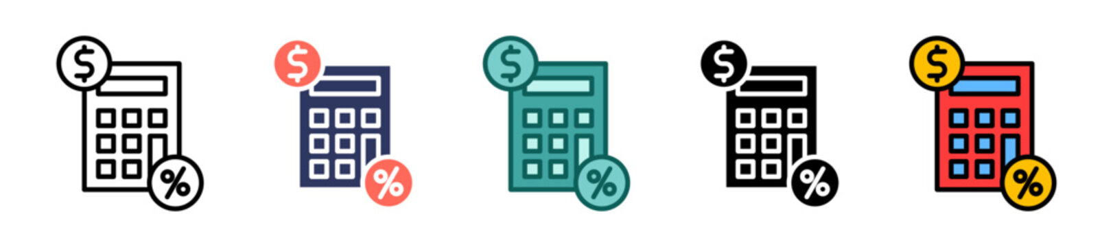 Tax Calculator multiple icon