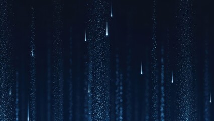 Blue digital rain lines technology background