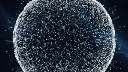 Abstract Digital Particle Sphere