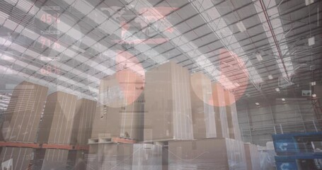 Animation of graphs and data over warehouse - Powered by Adobe