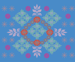 seamless pattern with snowflakes