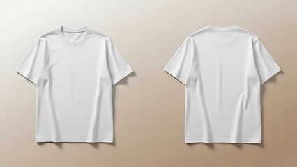 Naklejka premium T-Shirt front and back view displayed