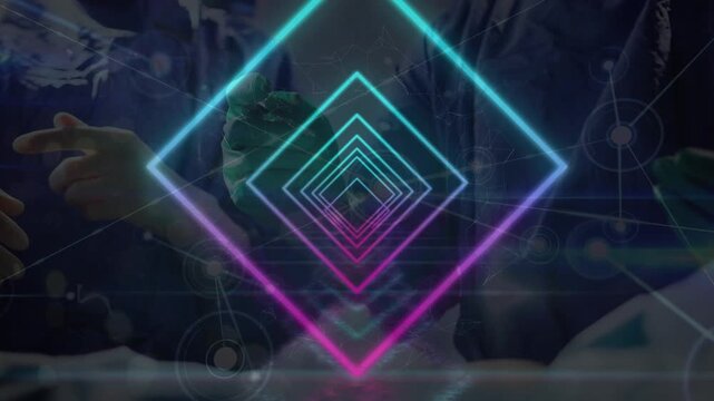 Animation of shapes over surgeons during surgery