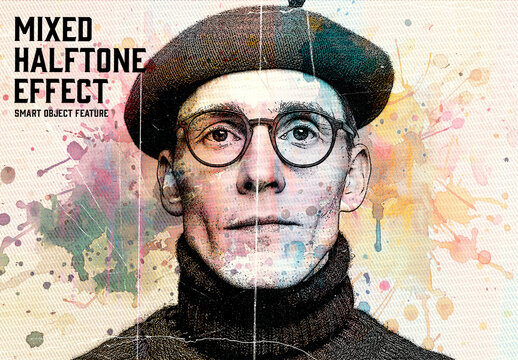 Mixed Halftone Effect