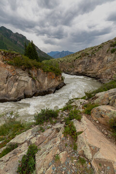 The Turbina Rapids on the Chuya river in the Altai mountains