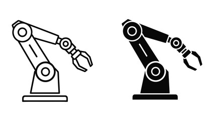 Industrial robot arm illustration