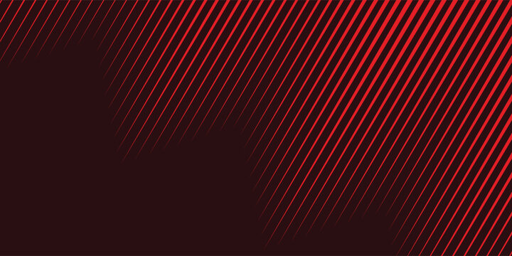 Red diagonal straight line background. Abstract dark striped gradient wallpaper. Red slanted stripes backdrop for flyer, banner, poster, presentation. Masculine linear game or sport texture. Vector