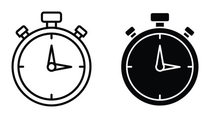 Stopwatch icons in different colors