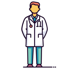 Fototapeta premium doctor, labor day, festival, vector, transparent background, occupation, person, uniform, professional, physician, job