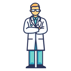 Fototapeta premium doctor, labor day, festival, vector, transparent background, occupation, person, uniform, professional, physician, job