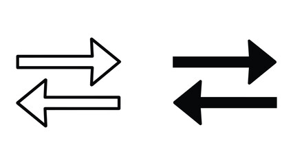 Pair of arrows pointing in opposite directions