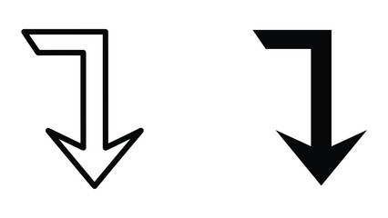 Black arrow icons on white background