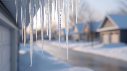Icicles on garage door