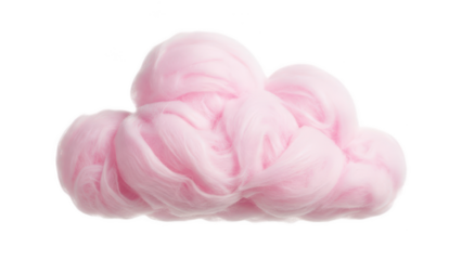 Soft pink wool yarn isolated on transparent background