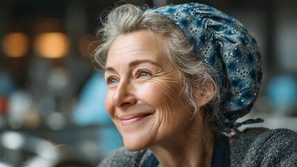 Smiling Senior Female Brew Operator Checking Keg Hygiene - Powered by Adobe