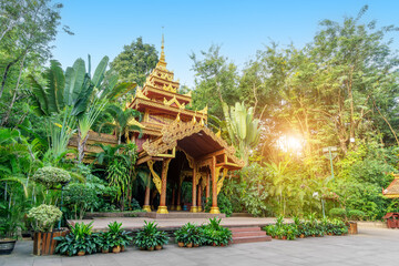 Dai-style architecture in Xishuangbanna, Yunnan, China.