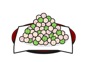 、色鮮やかなひなあられイラスト