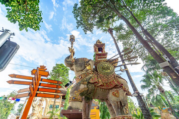 Ancient temples and Dai style architecture in Xishuangbanna, Yunnan, China.