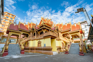 Dai-style architecture in Xishuangbanna, Yunnan, China.