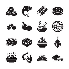 Traditional Lunar New Year Festive Food Icon Pack
