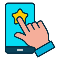 User experience icons on smartphone apps