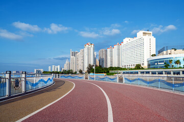 Sea and city view of Beihai, China
