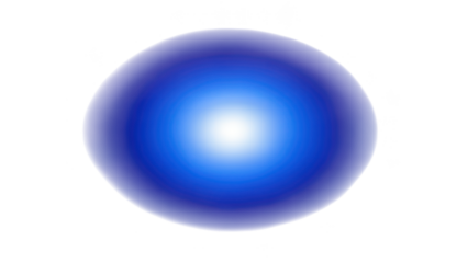 Glowing blue ellipse isolated on transparent background