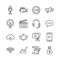 Ultimate Content Creator and Digital Media Icon Set